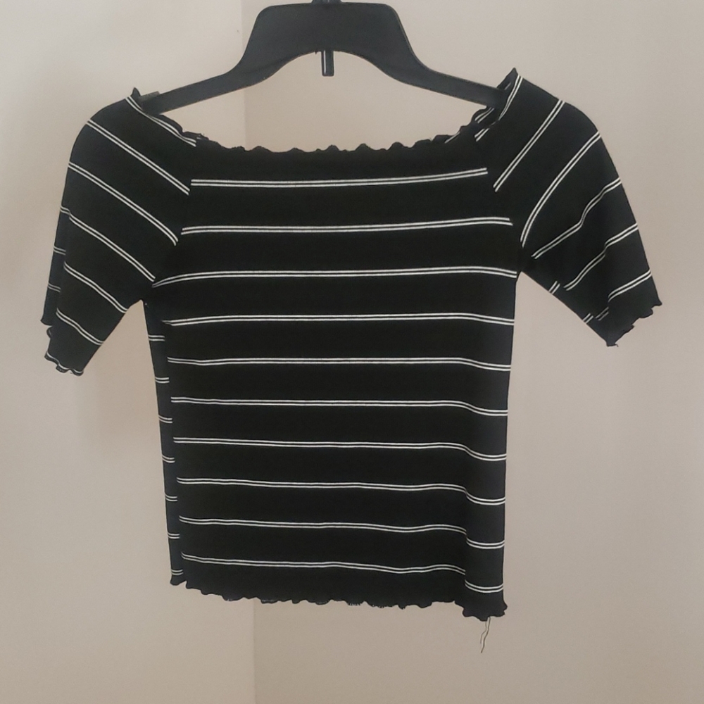 Off the shoulder black top